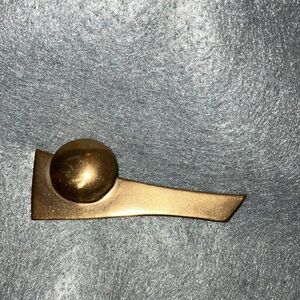 brass geometric brooch